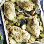 Anchovy Garlic Butter Roasted Chicken and Potatoes