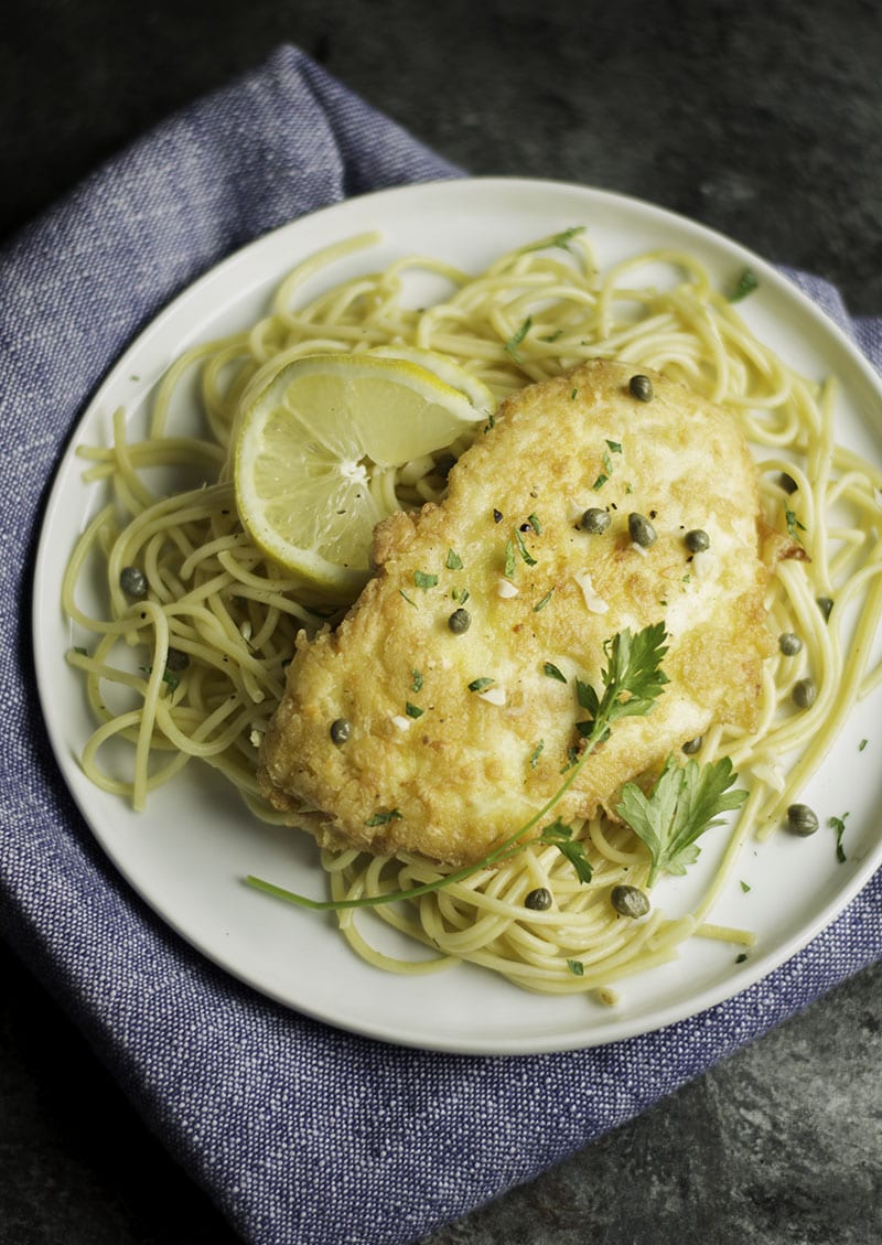 Chicken Piccata with Spaghetti Noodles - Sarcastic Cooking