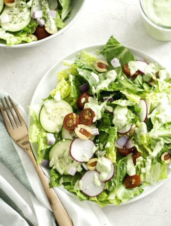 House Salad with Avocado Ranch Dressing - Sarcastic Cooking #meatlessmonday