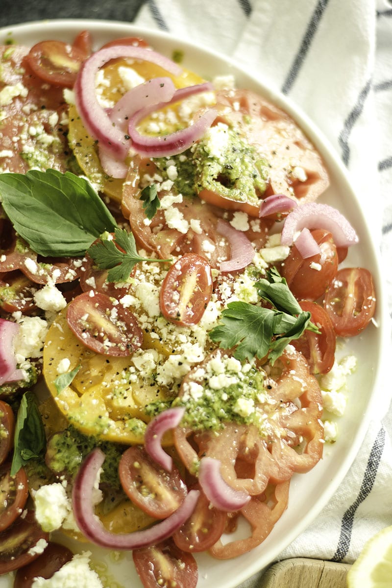 Marinated Tomato and Feta Salad