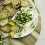 Cucumber, Dill, and Feta Bruschetta