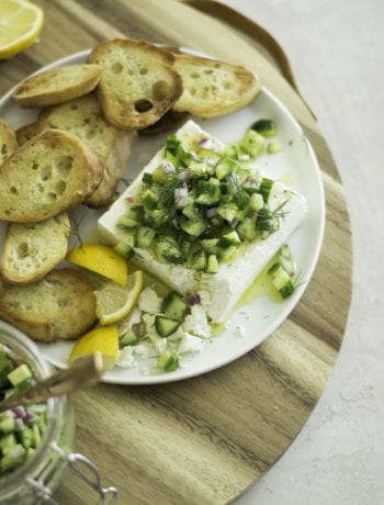 Cucumber, Dill, and Feta BRuschetta | Sarcastic Cooking