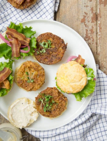 Chile Lime Fried Green Tomato Biscuit Sandwiches with Bacon | Sarcastic cooking