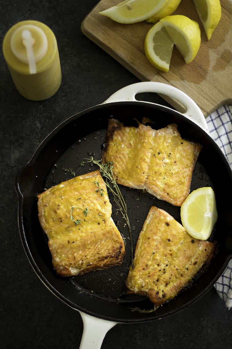 Peach Carolina BBQ Salmon | Sarcastic Cooking