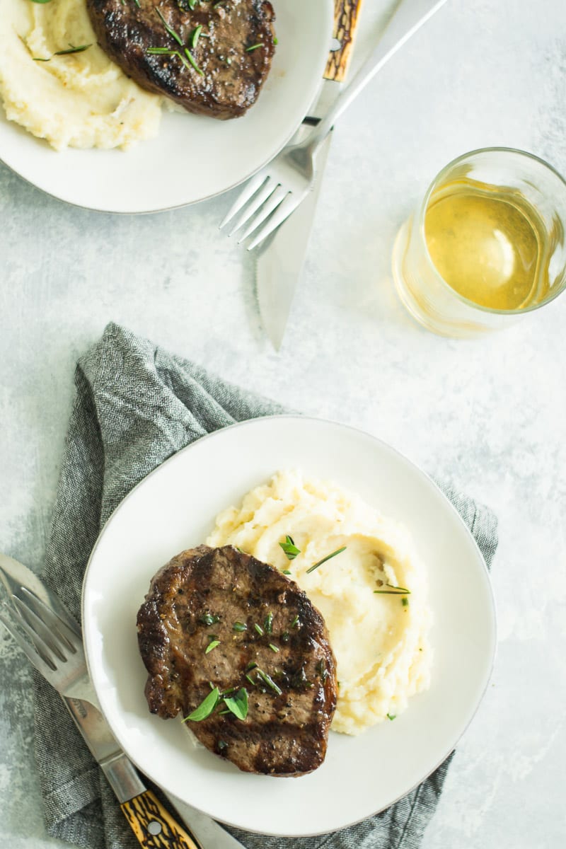 rosemary garlic biutter grilled steaks - sarcastic cooking