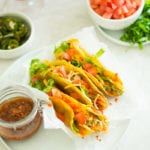 Buffalo Chicken Puffy Tacos