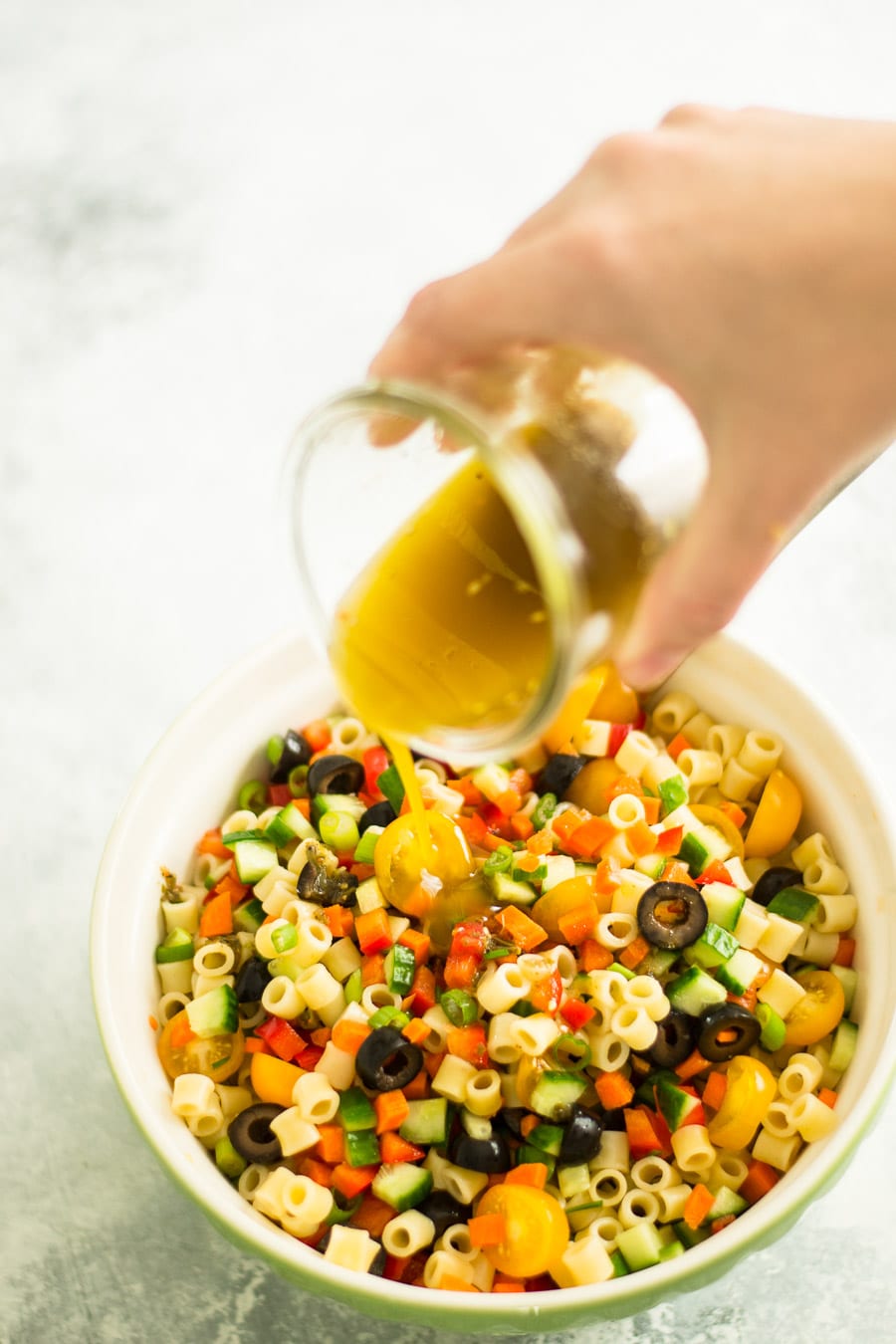 Diced Vegetable Pasta Salad | Sarcastic Cooking