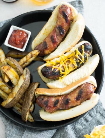 Grilled BBQ Bacon Beer Brats | Sarcastic Cooking