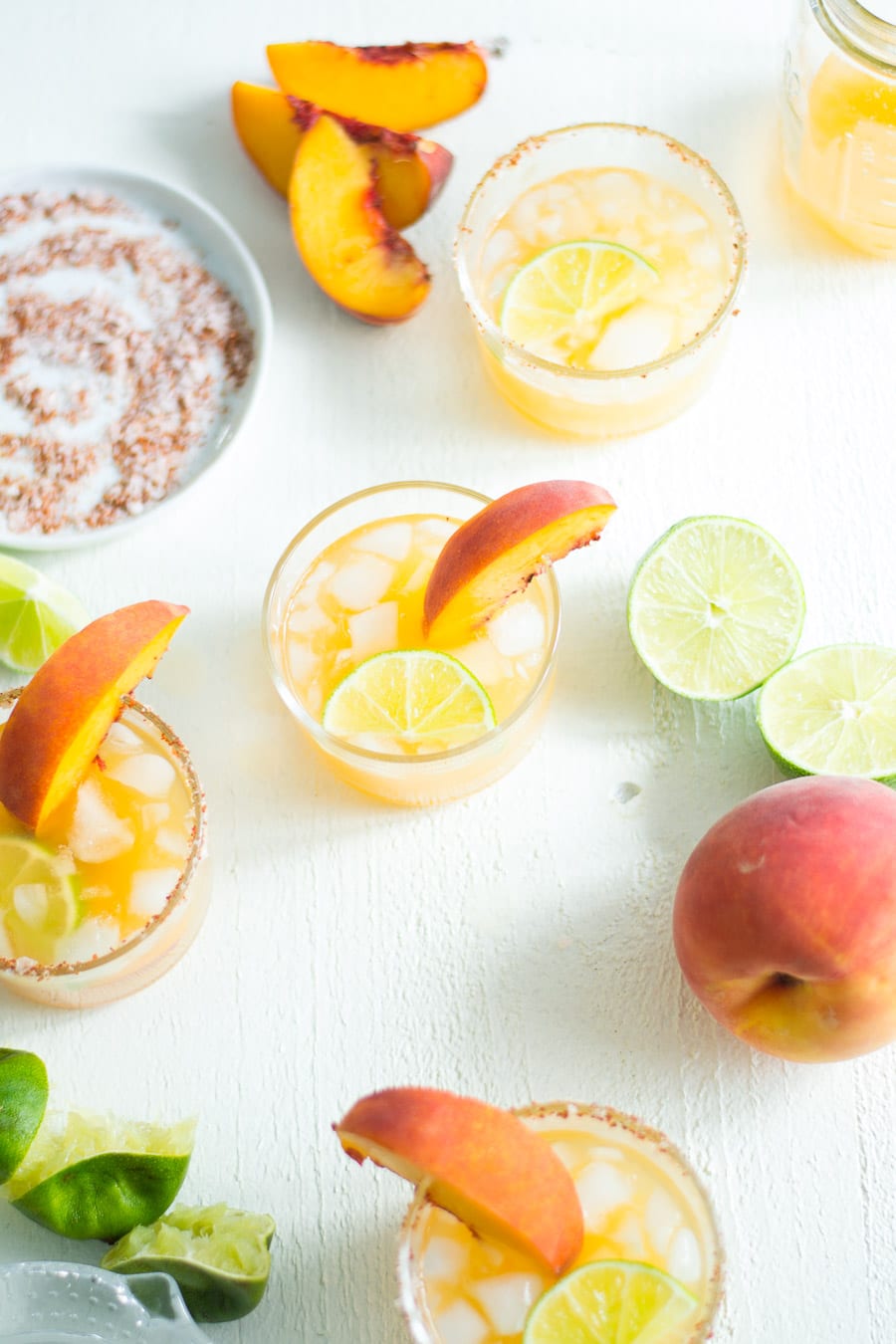 peach lime margaritas - sarcastic cooking