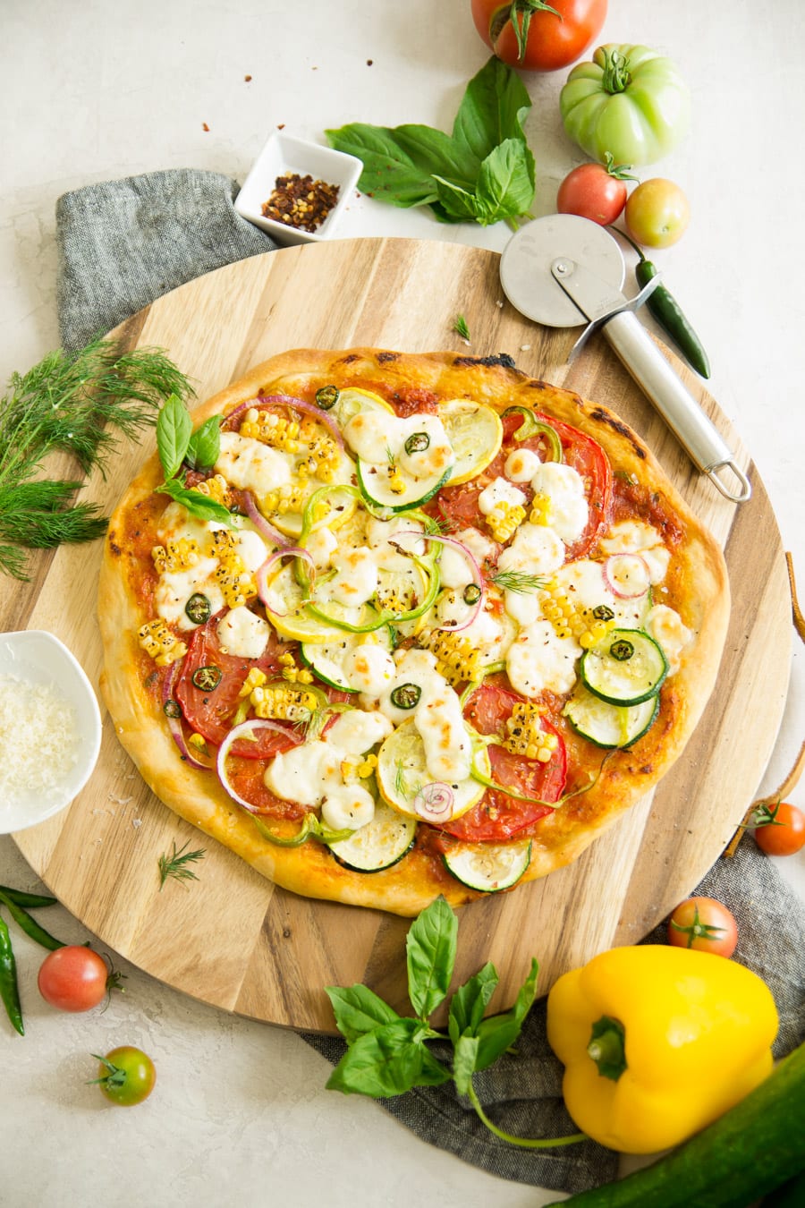 Summer Garden Vegetable Supreme Pizza | Sarcastic Cooking