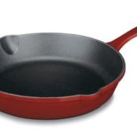 Cuisinart CI22-24CR Chef's Classic Enameled Cast Iron 10-Inch Round Fry Pan, Cardinal Red