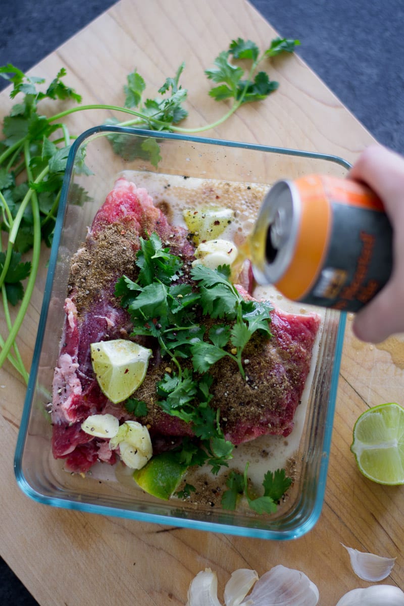 beer and lime marinated steak | sarcastic cooking