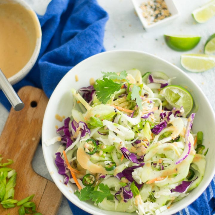 Cold Thai Cucumber Noodle Salad - Sarcastic Cooking