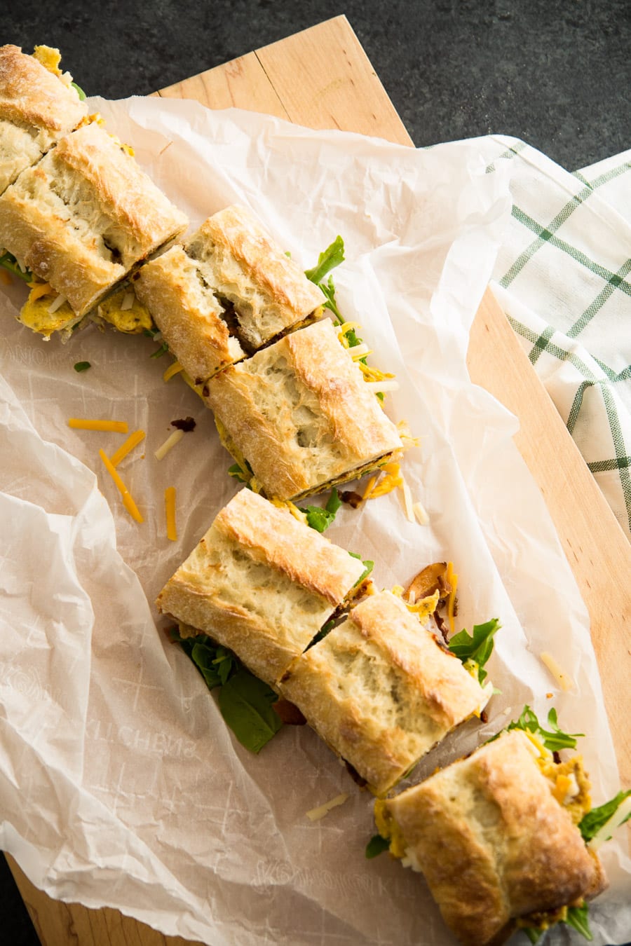 Make Ahead Baguette Breakfast Sandwich 