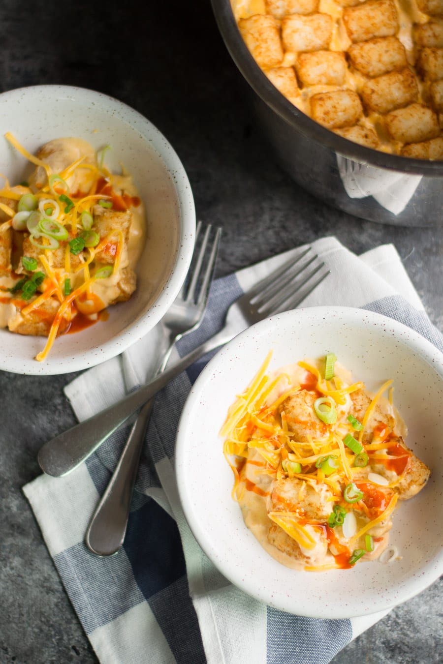 buffalo chicken tater tot hotdish - quick prep cooking with your instant pot