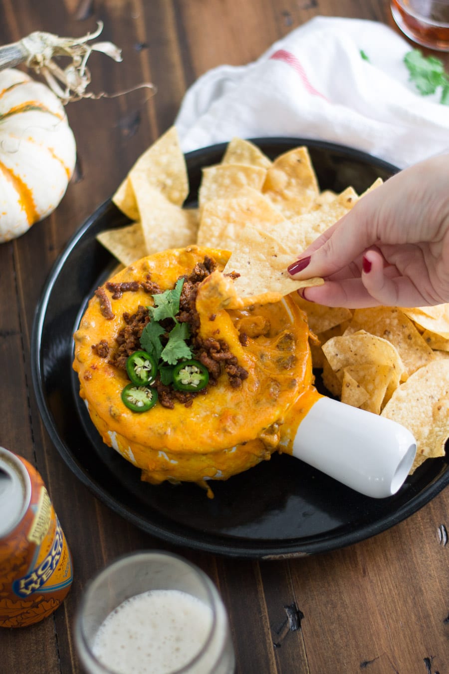 Chorizo Pumpkin Queso Dip | Sarcastic Cooking