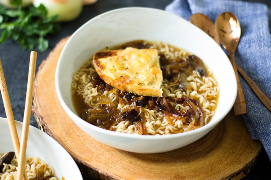 French Onion Ramen Noodle Soup - Sarcastic Cooking