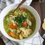 Instant Pot Pesto Chicken Noodle Soup