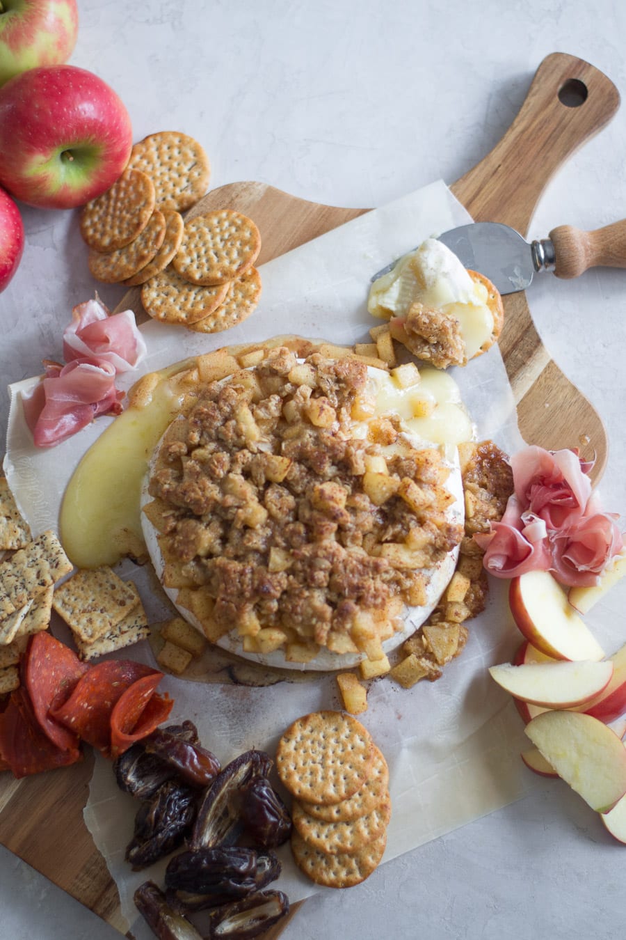 Apple Crisp Baked Brie | Sarcastic Cooking