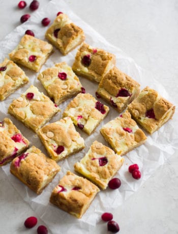 White Chocolate Cranberry Cheesecake Cookie Bars | Sarcastic Cooking