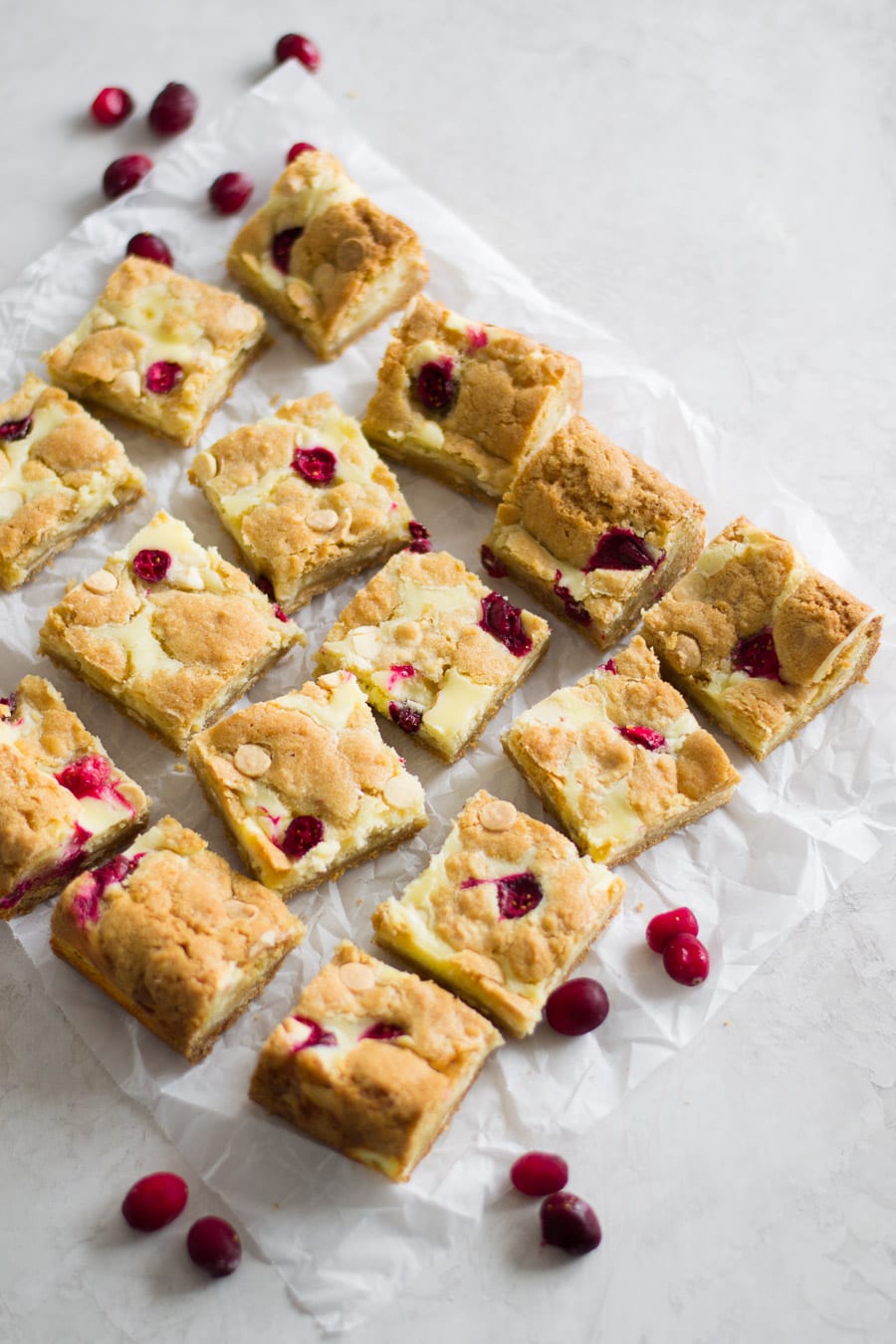 White Chocolate Cranberry Cheesecake Cookie Bars | Sarcastic Cooking