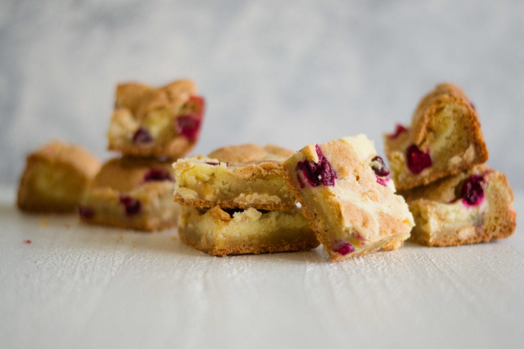 White Chocolate Cranberry Cheesecake Cookie Bars | Sarcastic Cooking