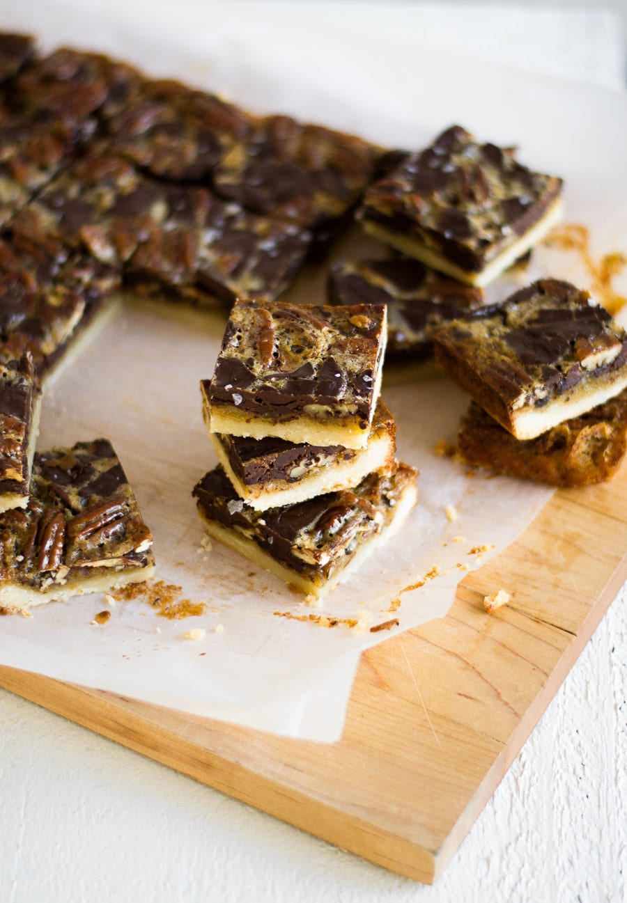 Bourbon-Chocolate Pecan Pie Bars | Sarcastic Cooking