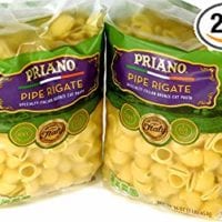 Priano Imported Italian Pipe Rigate Bronze Cut Pasta (Pach of 2, 16 Ounces Each)