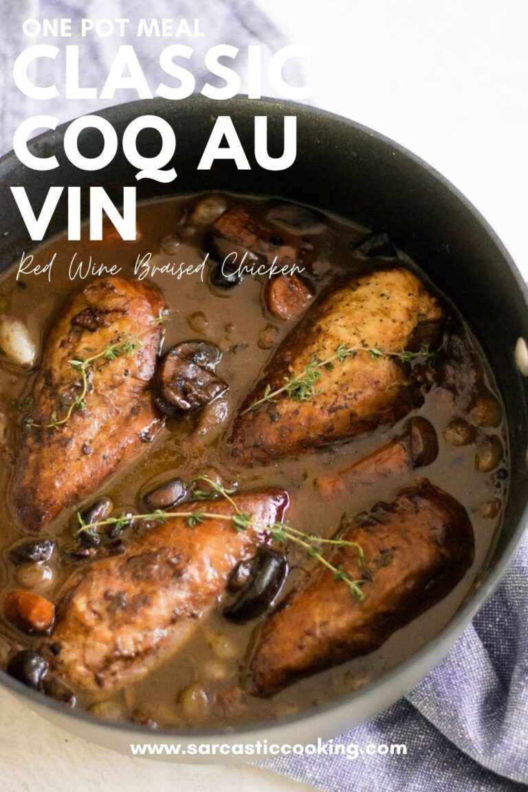 Coq au Vin (Red Wine Braised Chicken) Sarcastic Cooking