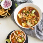 Avocado Lime Chicken Tortilla Soup