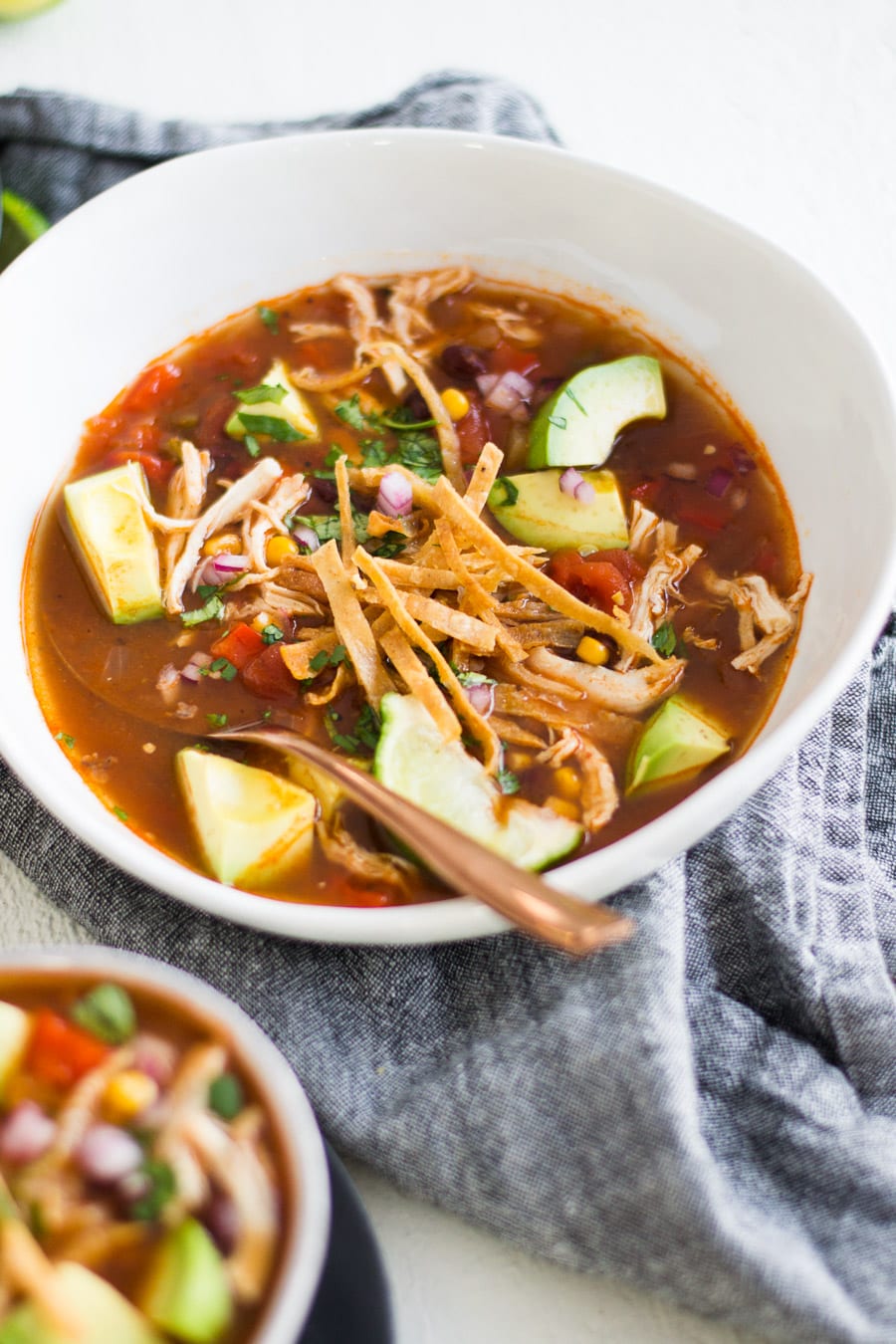 Avocado Lime Chicken Tortilla Soup | Sarcastic Cooking