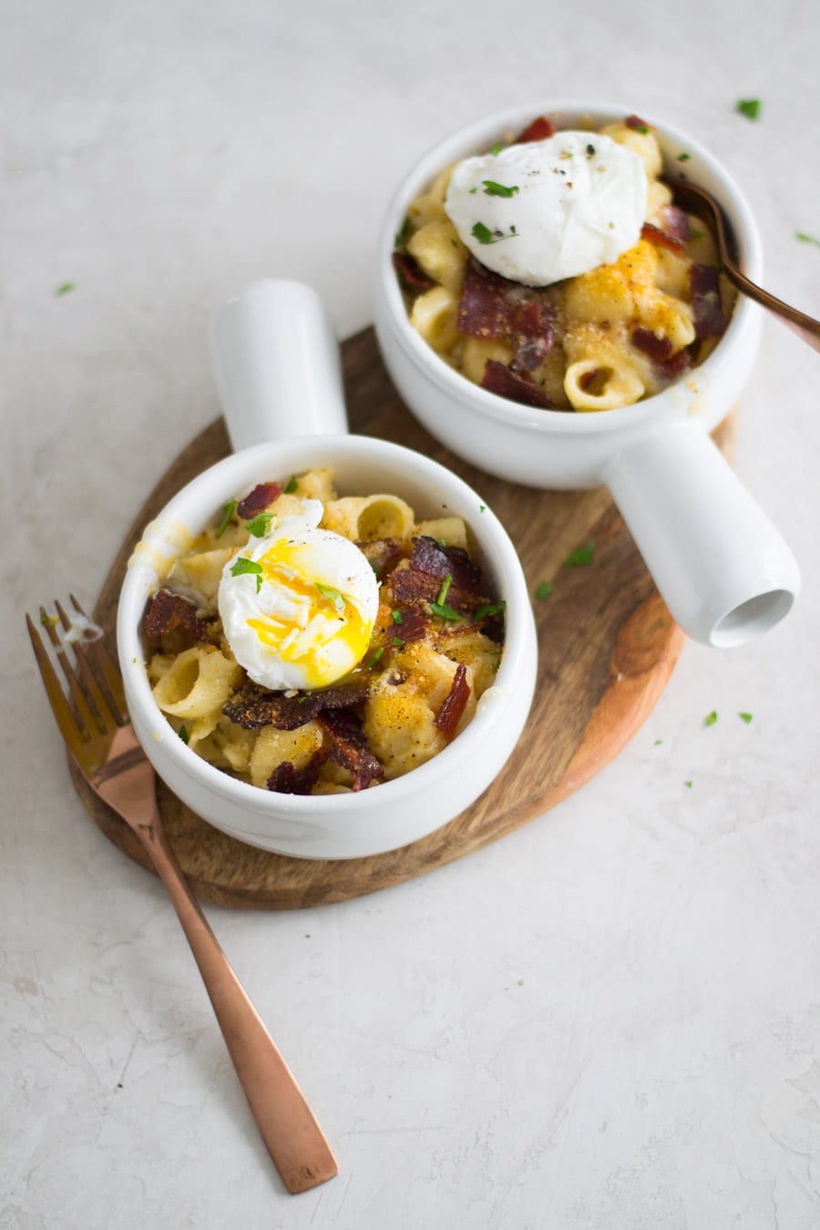 Breakfast Mac & Cheese with poached eggs and bacon | Sarcastic Cooking