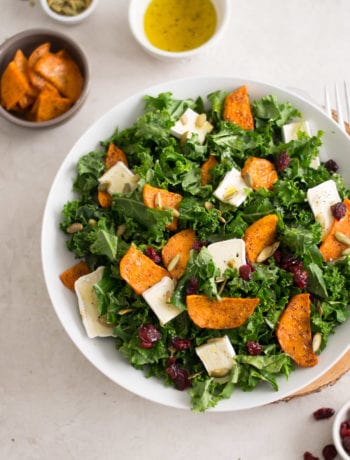 Kale, Sweet Potato, and Brie Salad | Sarcastic Cooking