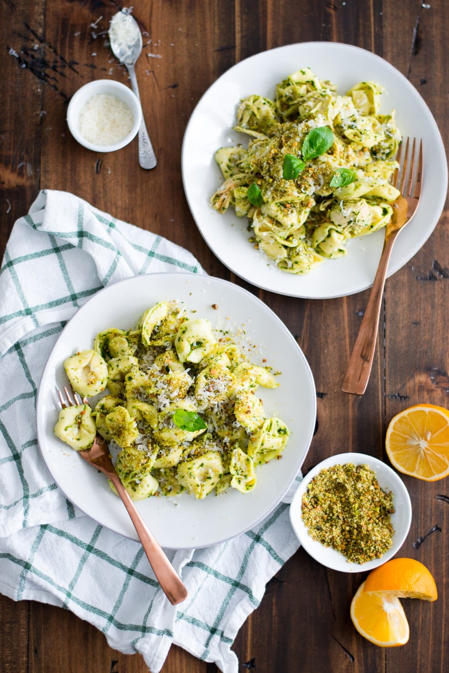 Meyer Lemon, Spinach, Pistachio Pesto Tortellini | Sarcastic Cooking 