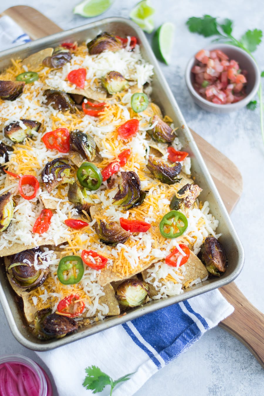 Prepping Roasted Brussels Sprout Nachos | Sarcastic Cooking