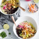 Cabbage and Mushroom Burrito Bowls