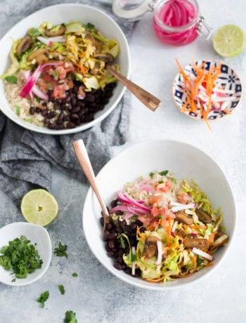 Cabbage and Mushroom Burrito Bowls | Sarcastic Cooking