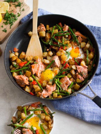 Salmon Hash with Eggs and Asparagus | Sarcastic Cooking #fishrecipe #salmon #hash