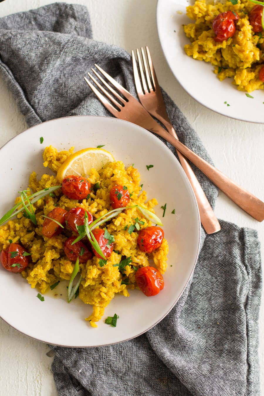 Instant Pot Smoky Turmeric and Lentil Rice with Roasted Tomatoes | Sarcastic Cooking