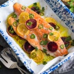 Blood Orange Jalapeño Baked Salmon