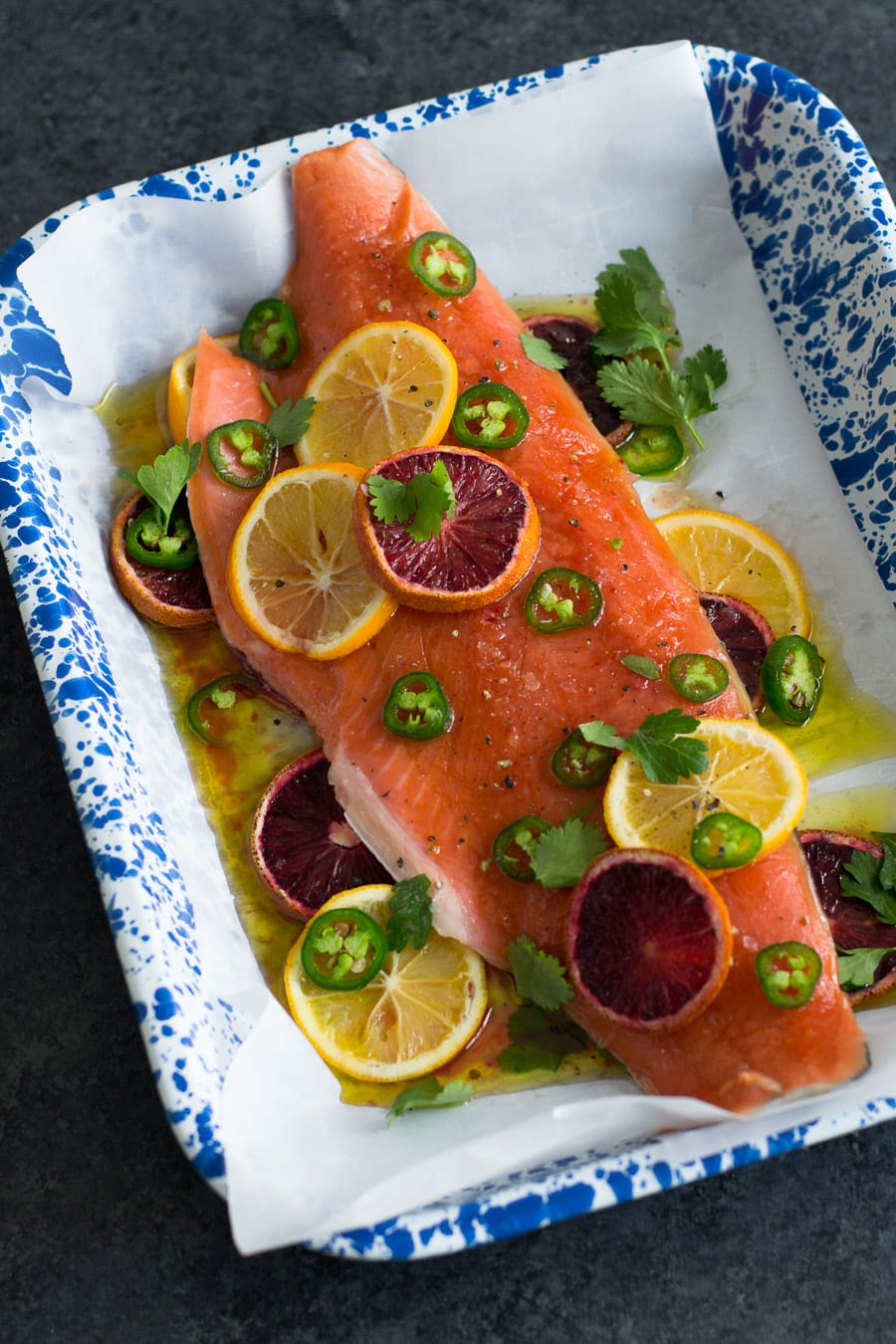 Baked Blood Orange Jalapeño Salmon | Sarcastic Cooking