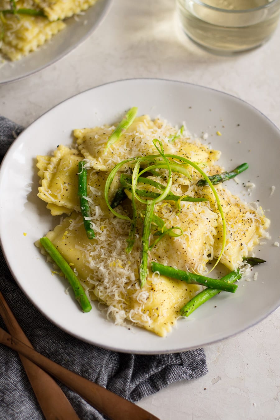 Cacio e Pepe Ravioli with Fresh Asparagus and Lemon | Sarcastic Cooking