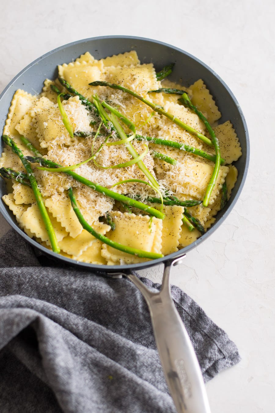 Cacio e pepe asparagus ravioli | sarcastic cooking