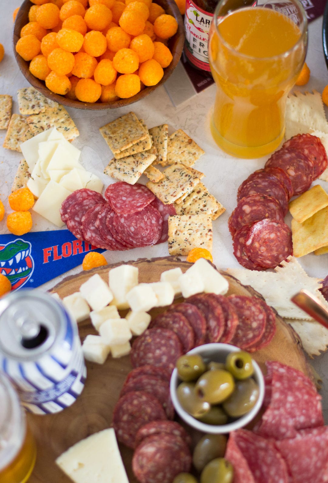 Spicy March Madness Meat and Cheese Board | Sarcastic Cooking