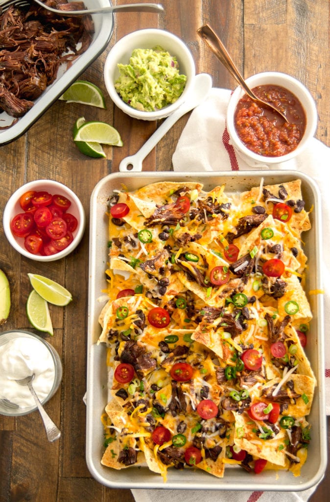 Bourbon Pot Roast Nachos - Instant Pot - Sarcastic Cooking