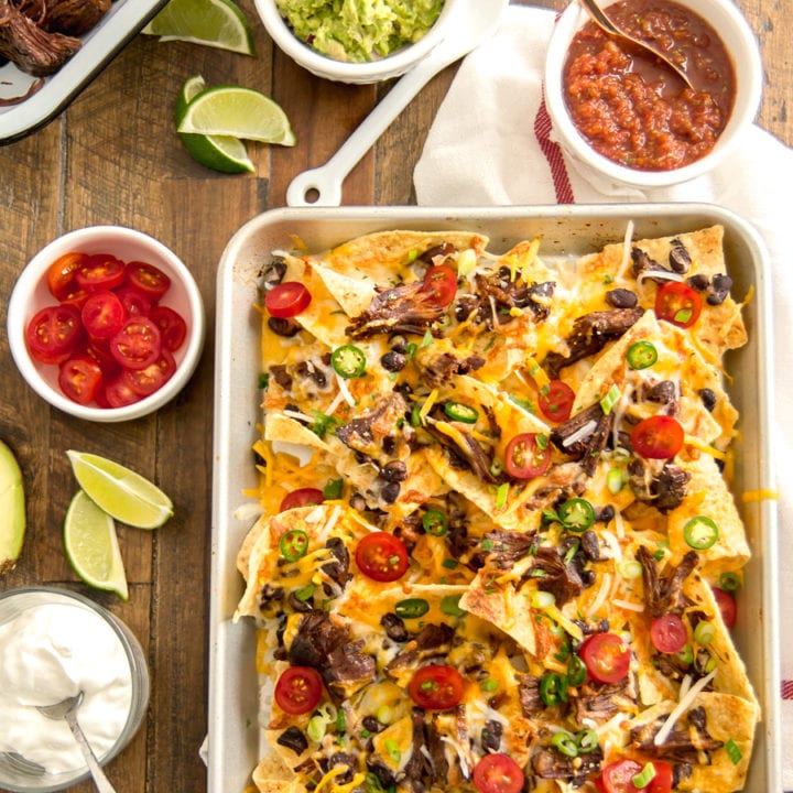 Bourbon Pot Roast Nachos - Instant Pot - Sarcastic Cooking