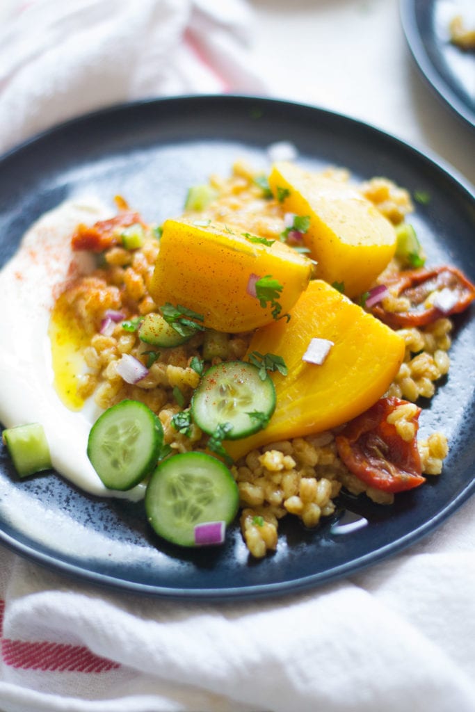 Instant Pot Golden Beet and Farro Salad | Sarcastic Cooking