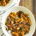 Instant Pot Red Wine Short Rib Ziti