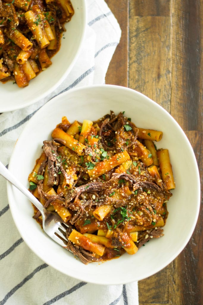 Instant Pot Red Wine Short Rib Ziti from Quick Prep Cooking with Your Instant Pot | Sarcastic Cooking