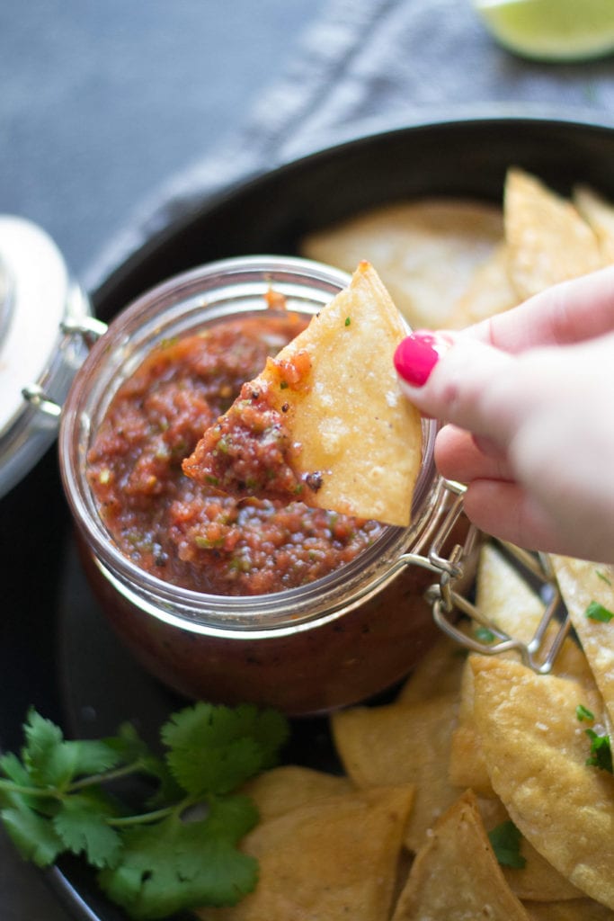 Restaurant style Salsa (made ina food processor) - Sarcastic Cooking